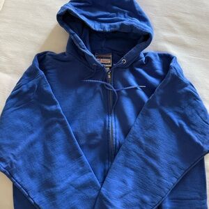Hanes Ultimate Blue Zip-Up Hoodie